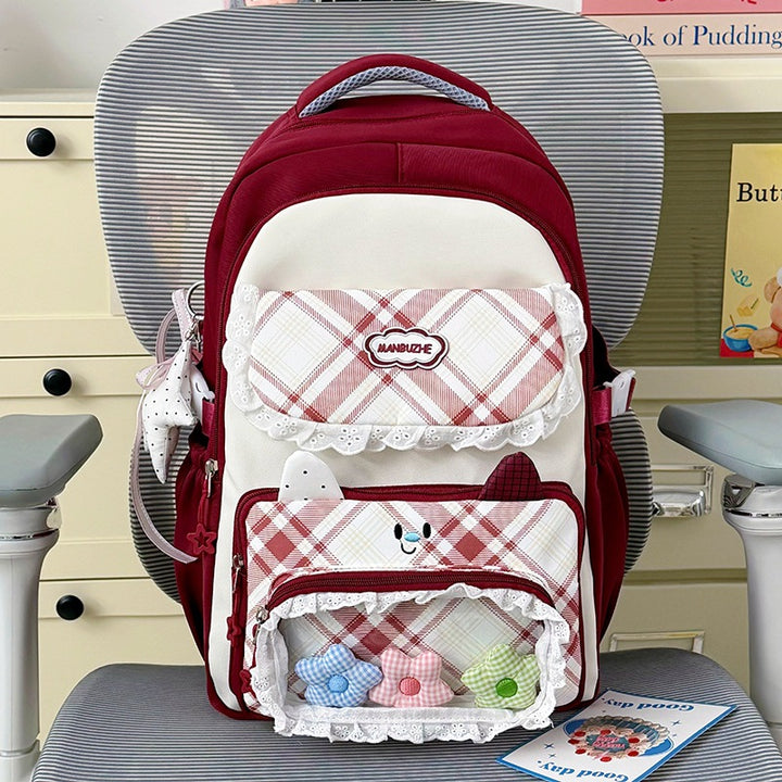 Stylish Multi-Pocket Backpack with Cute Decorative Accents Stornfield