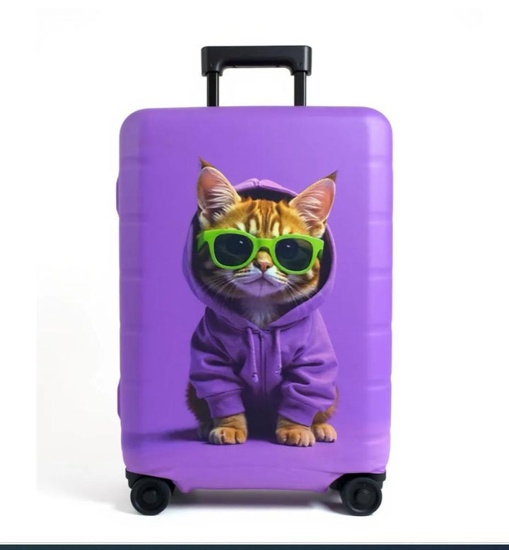 Unisex nan elastic suitcase cover with 3D dog design for trolley, stretchy and scratch-resistant Stornfield