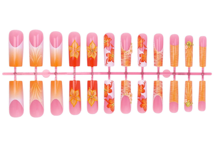 Nail set with floral and fruity decorations Stornfield
