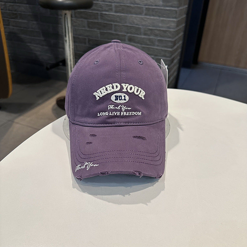 Men's Distressed Cotton Embroidered Baseball Cap Stornfield