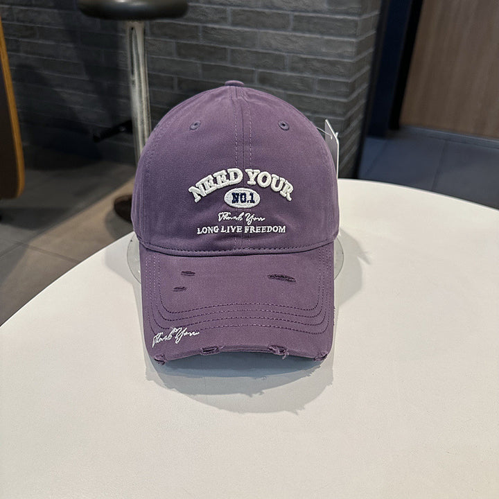 Men's Distressed Cotton Embroidered Baseball Cap Stornfield