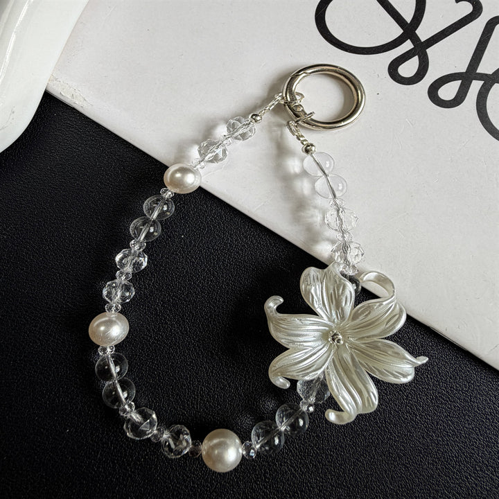 Elegant Flower-Inspired Beaded Keychain Stornfield