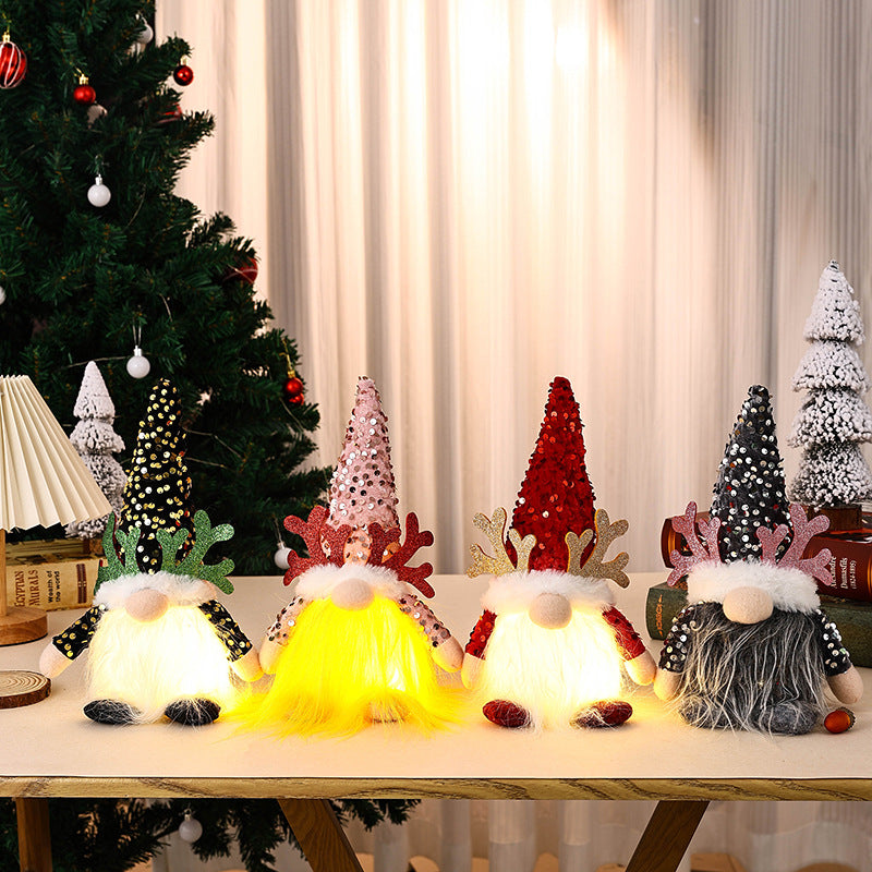 Decorative Christmas gnome figure with LED lighting Stornfield