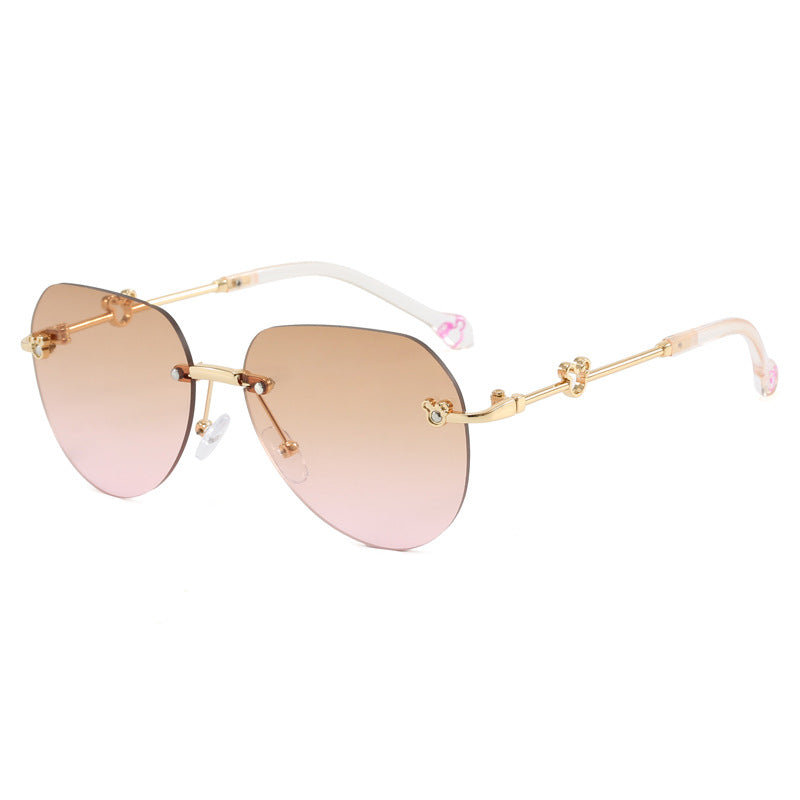 Women's lightweight geometric sunglasses with unique frame and mirrored lenses Stornfield