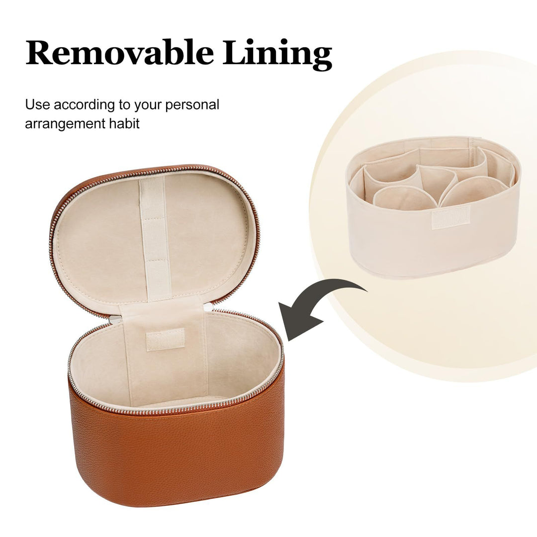 Cosmetic storage bag with elegant design and sturdy carrying handle Stornfield