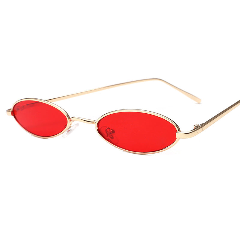 Ladies elegant sunglasses in oval metal frame Stornfield