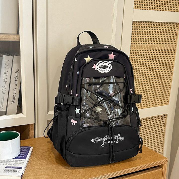 Stylish Star-Embellished Backpack Stornfield