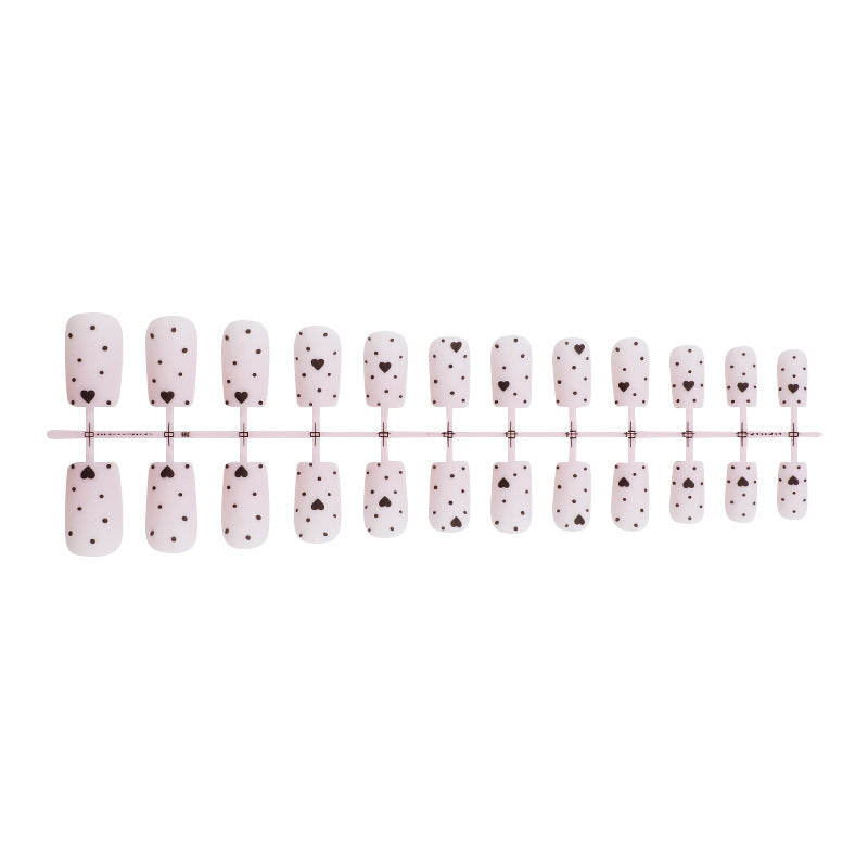 Chic Heart Pattern Press-On Nails Stornfield