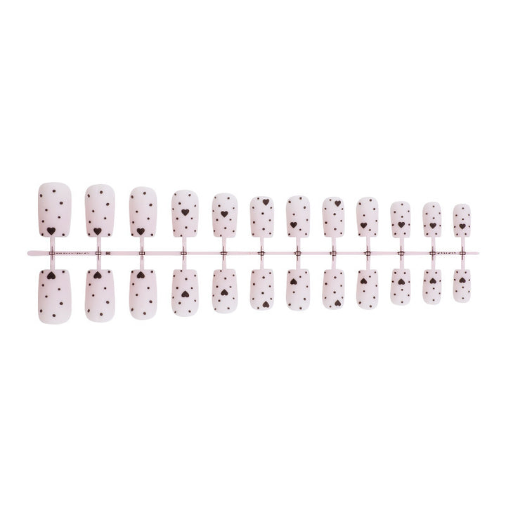 Chic Heart Pattern Press-On Nails Stornfield