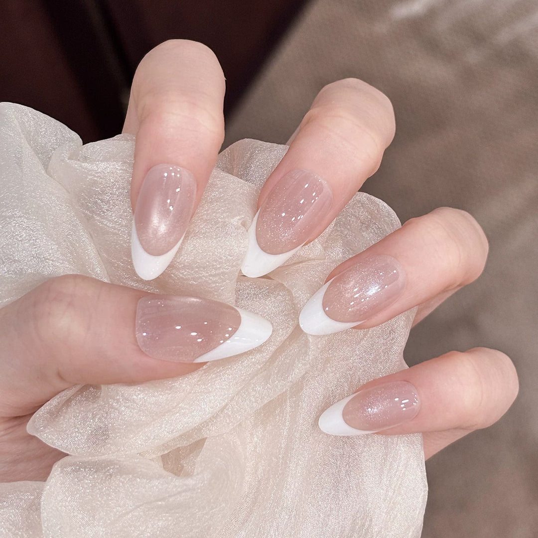 Elegant French Tip Press-On Nail Set
