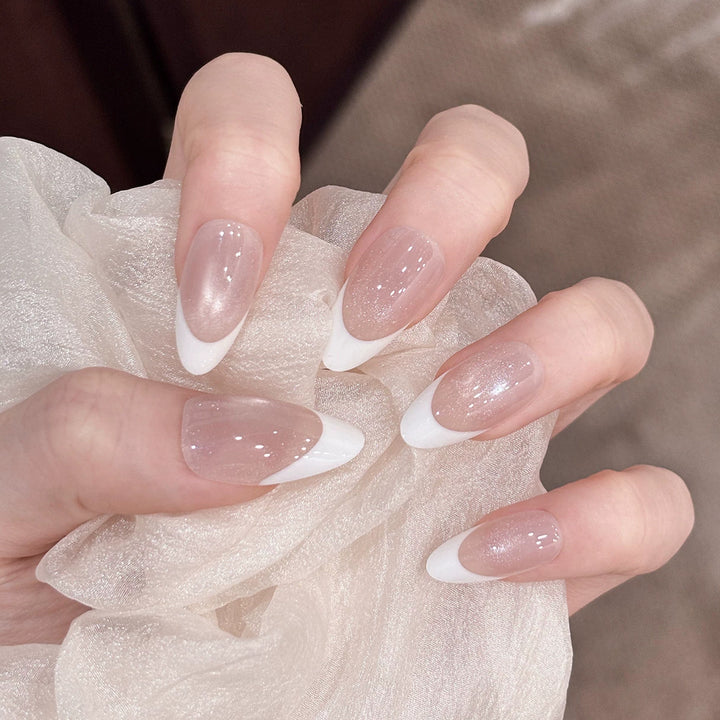 Elegant French Tip Press-On Nail Set
