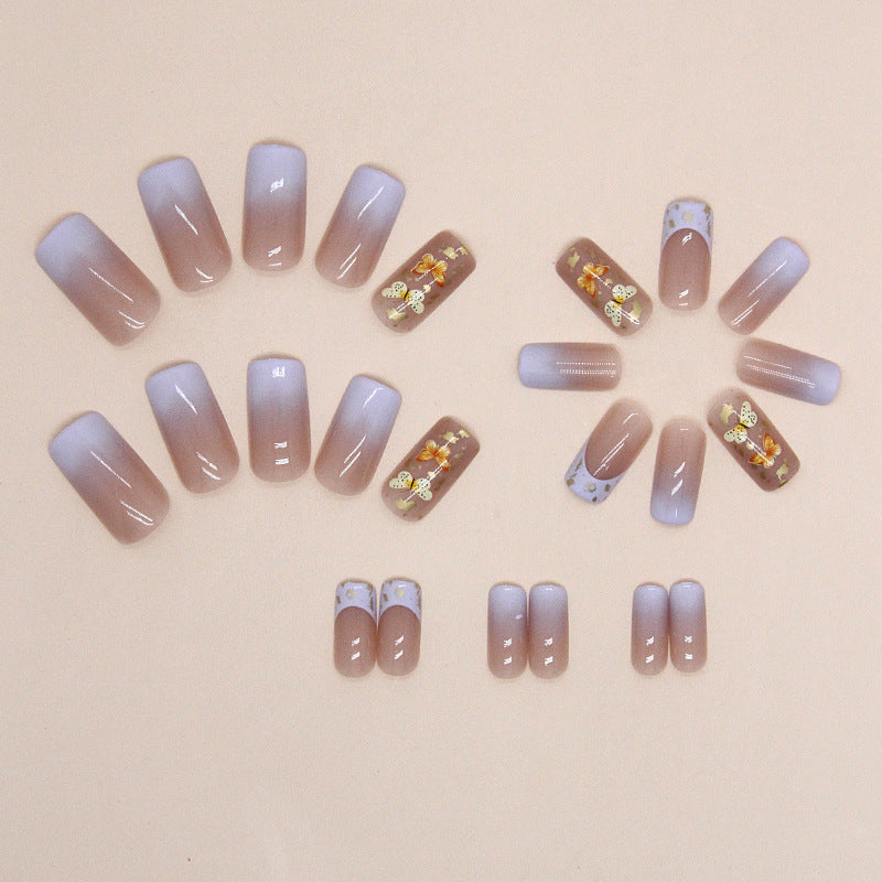Floral Embellished Press-On Nail Set Stornfield