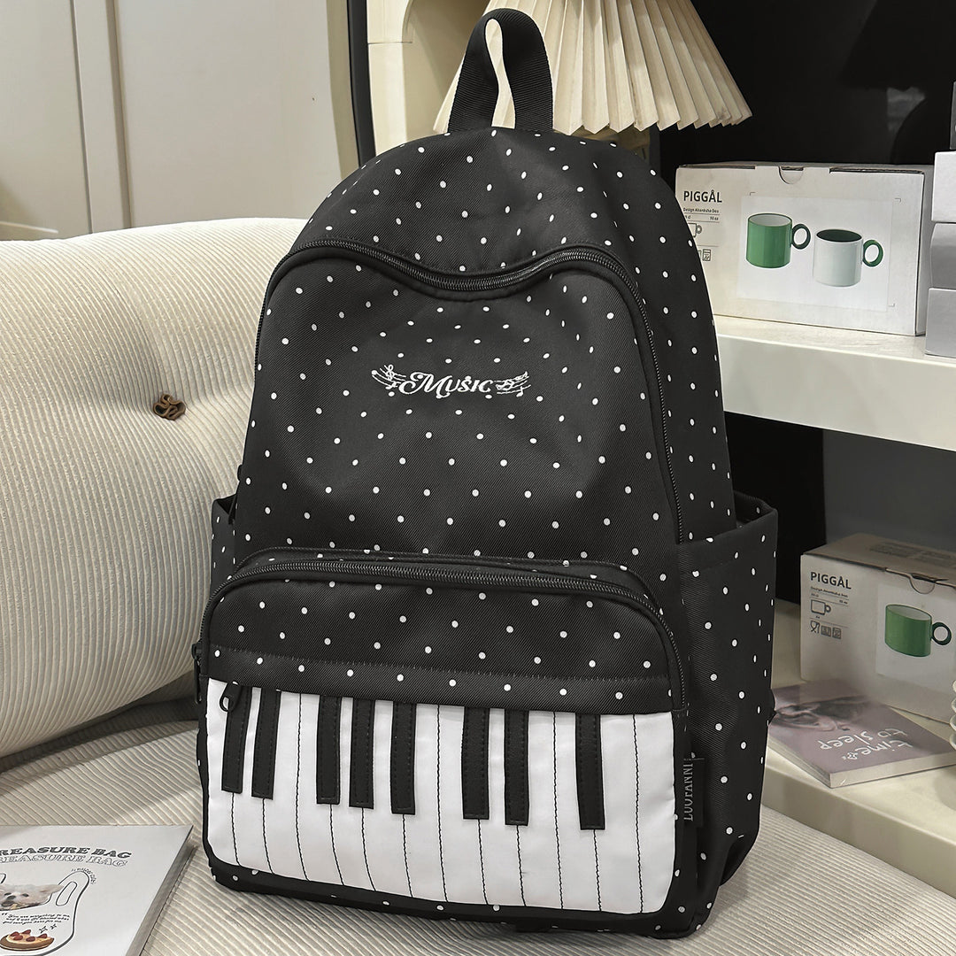 Musical-Themed Piano Key Backpack Stornfield