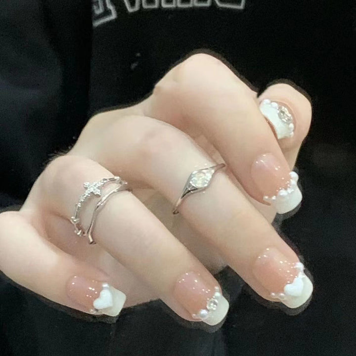 Crystal-Embellished Press-On Nail Set