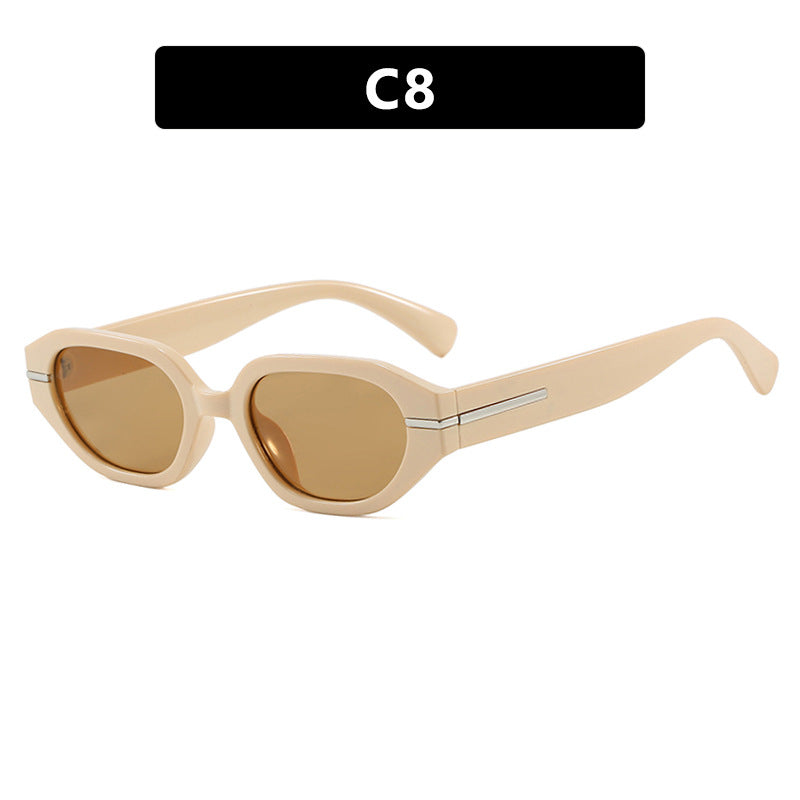 Women's stylish geometric sunglasses with mirrored lenses and unique frame Stornfield