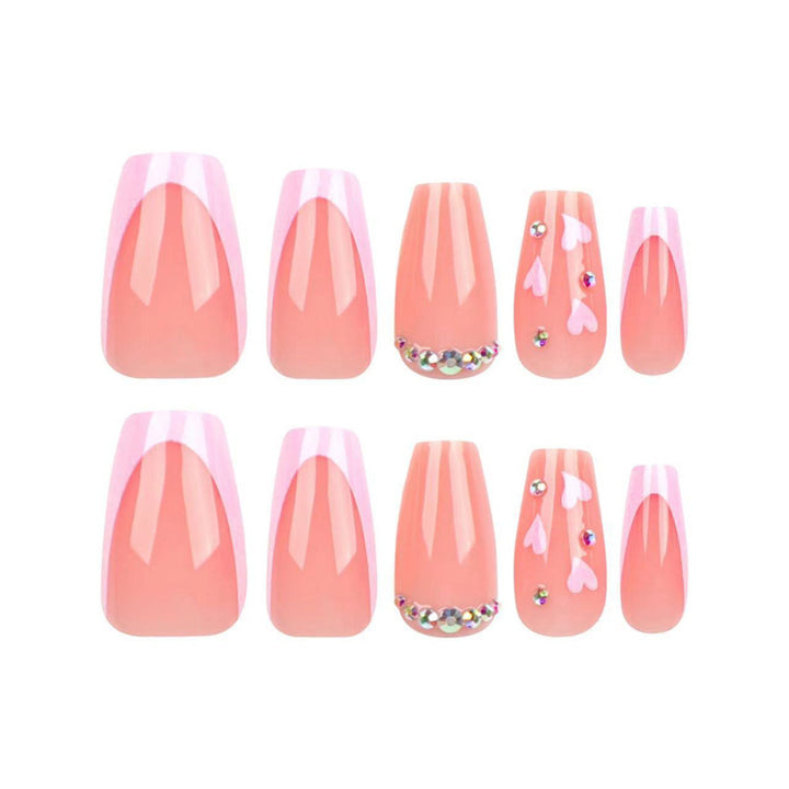 Decorative Faux Nail Extensions with Rhinestone Accents Stornfield