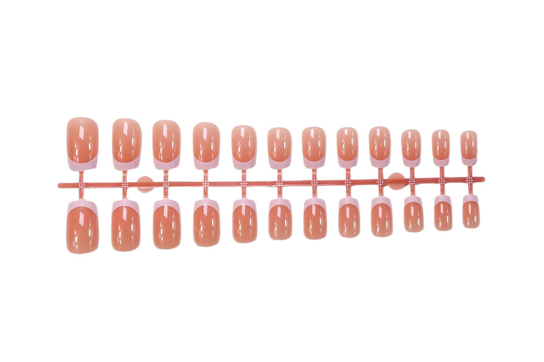 Nail set with elegant French tip and sparkling accents Stornfield