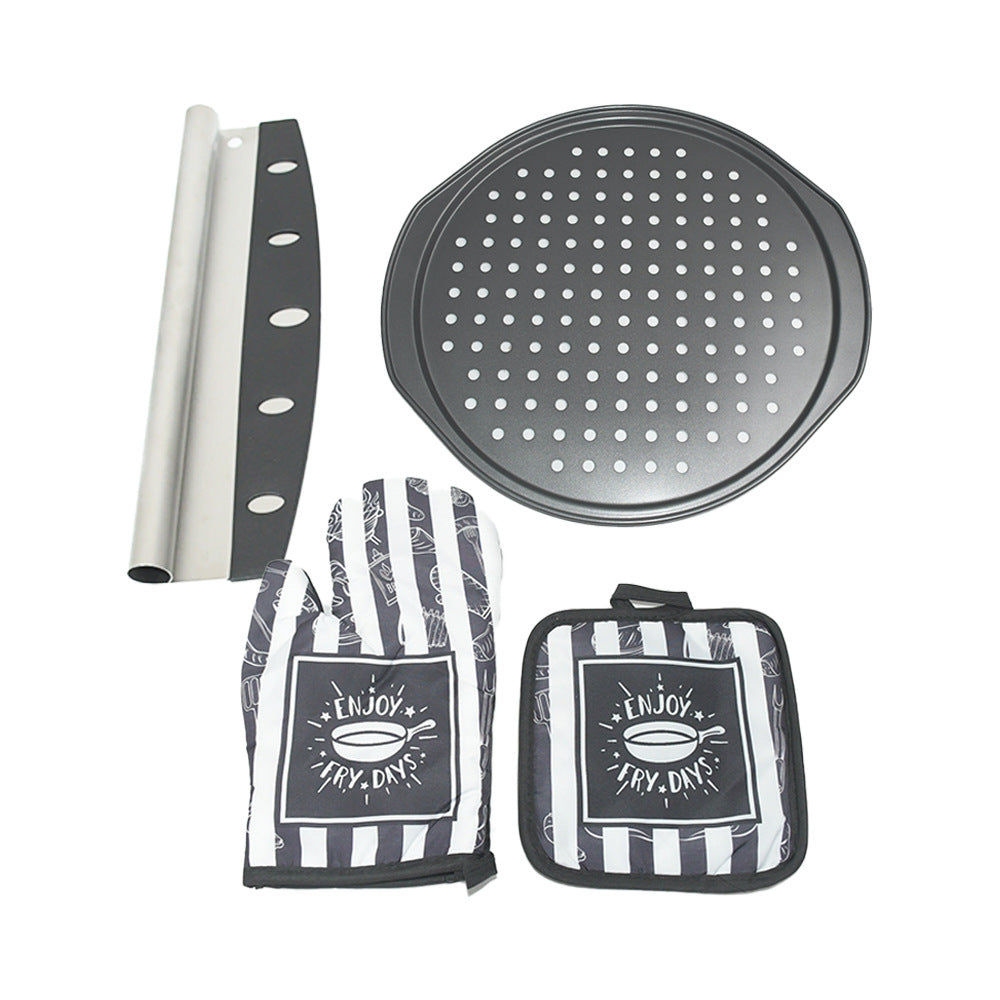 quilted insulated cotton oven mitt and pot holder set Stornfield