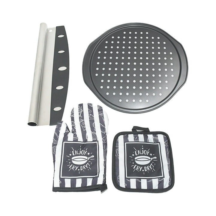 quilted insulated cotton oven mitt and pot holder set Stornfield