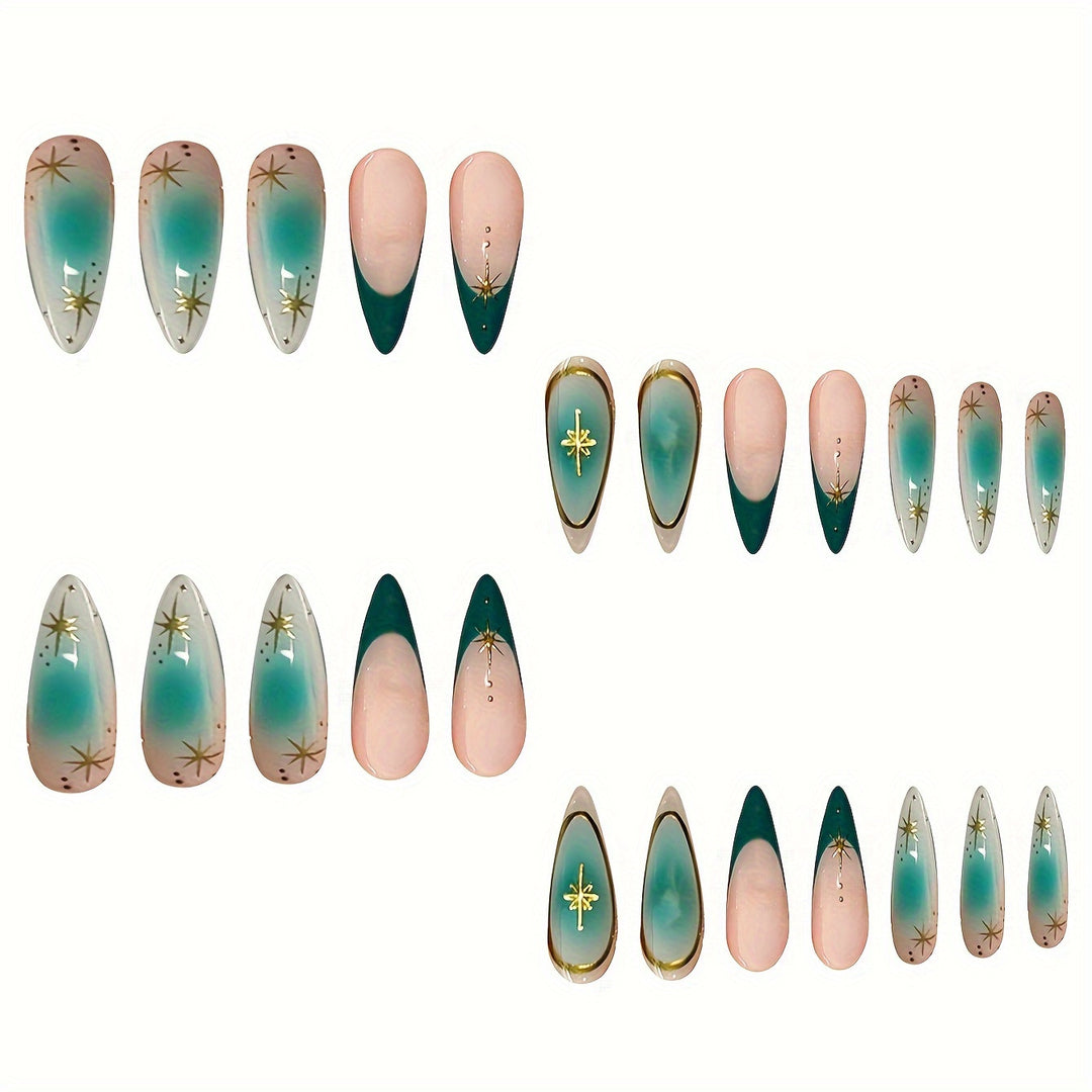 Artistic Geometric Pointed Nail Art Stornfield