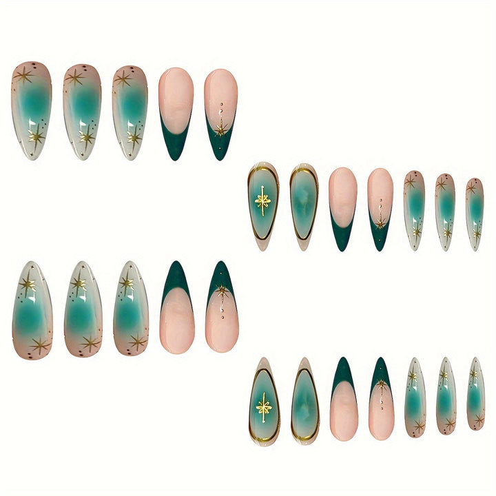 Artistic Geometric Pointed Nail Art Stornfield