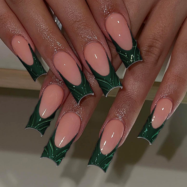 Artful Nail Extensions with Botanical Design Stornfield