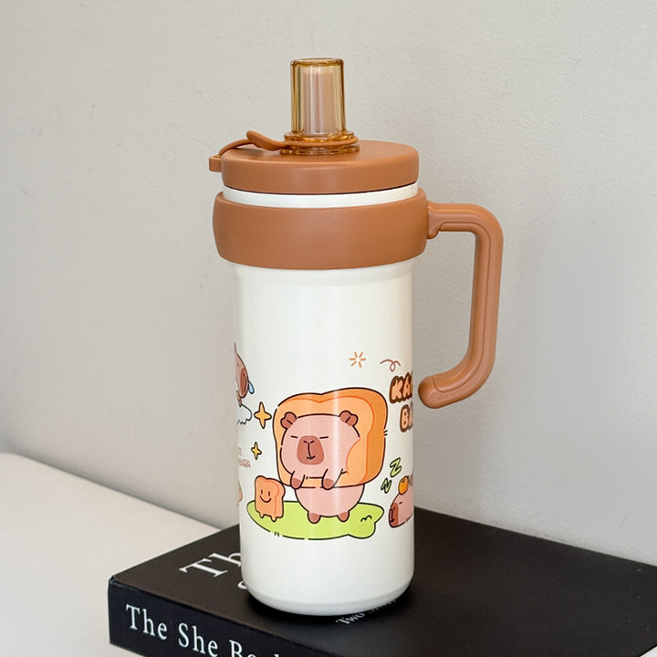 Ladies Insulated Water Bottle with Practical Carry Handle and Fun Animal Design Stornfield