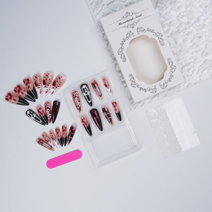 Halloween Fake Nail Set with Creepy Design Stornfield