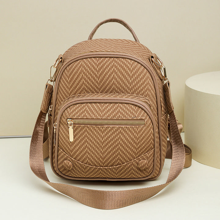 Multi-Functional Herringbone Pattern Backpack Stornfield