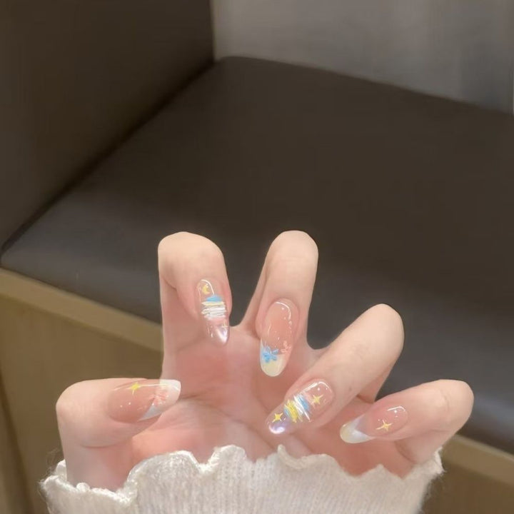 Cute Artistic Press-On Nail Set Stornfield
