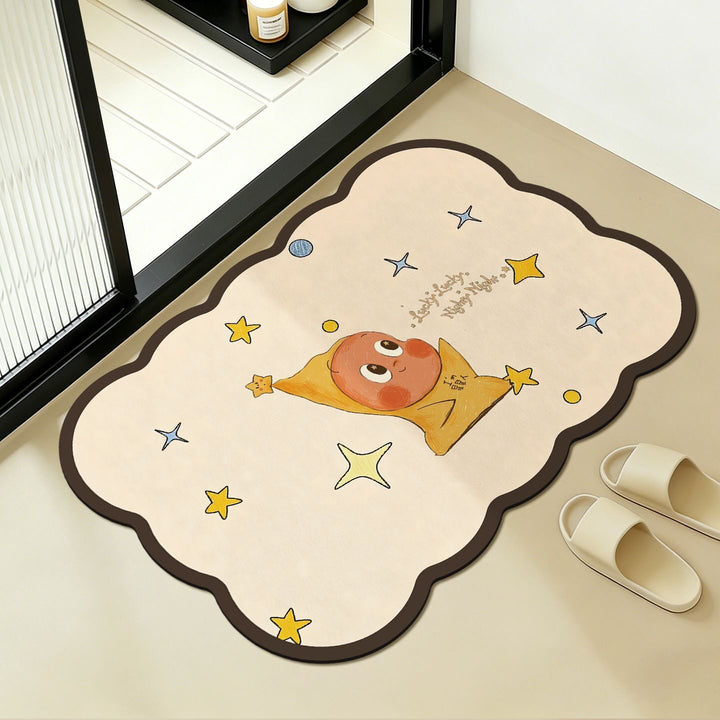 Cute Gingerbread-Themed Plush Bath Mat