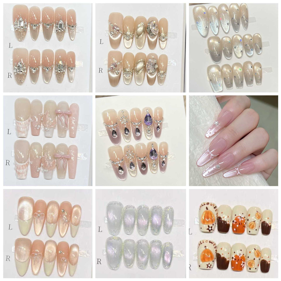 Glamorous Starry Press-On Nail Art