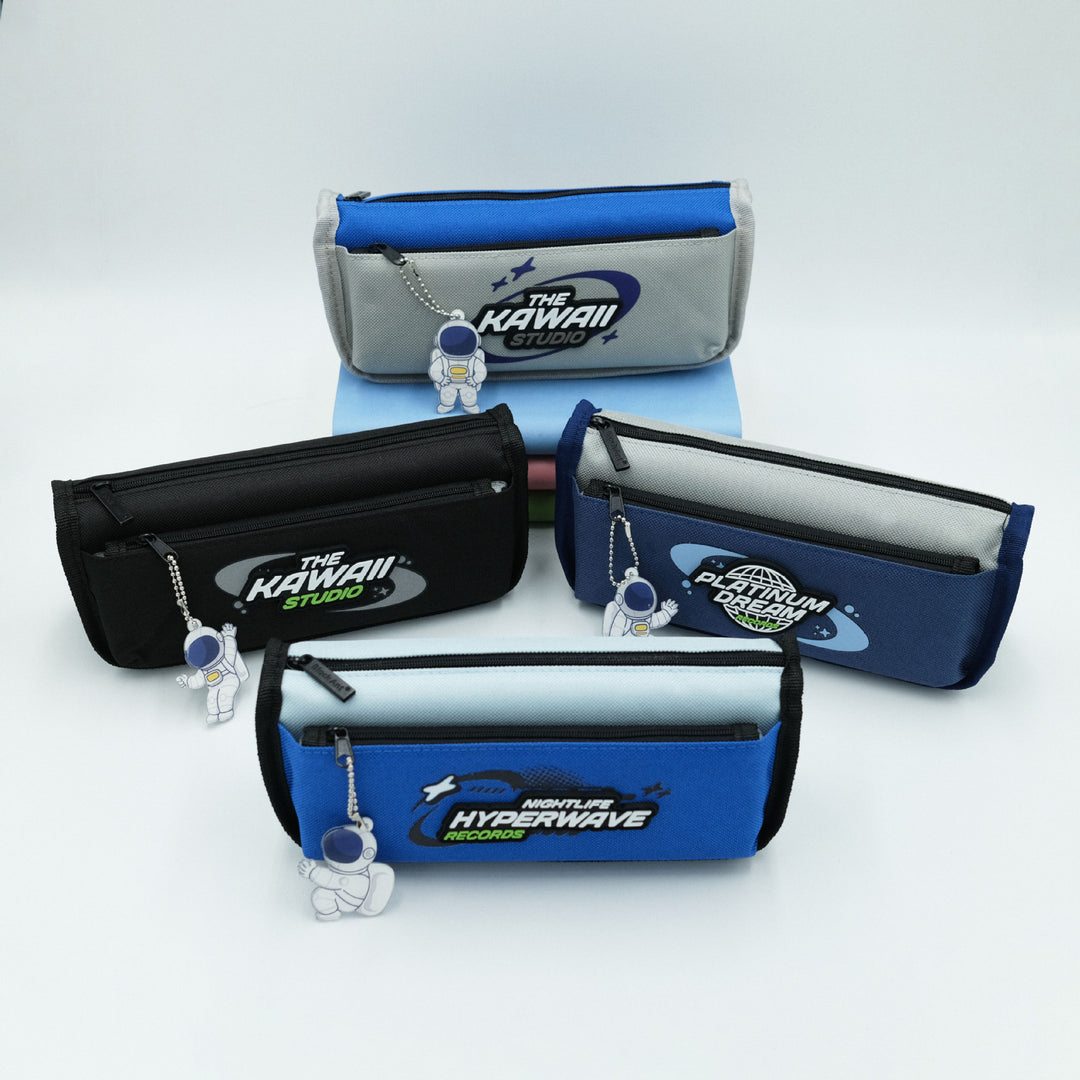 Astronaut-Themed Zippered Pencil Pouch