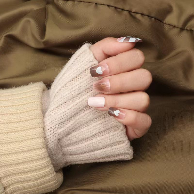 Artistic Heart Design Nail Extensions Stornfield