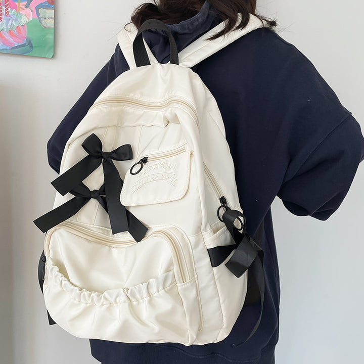Stylish Bow-Embellished Backpack Stornfield