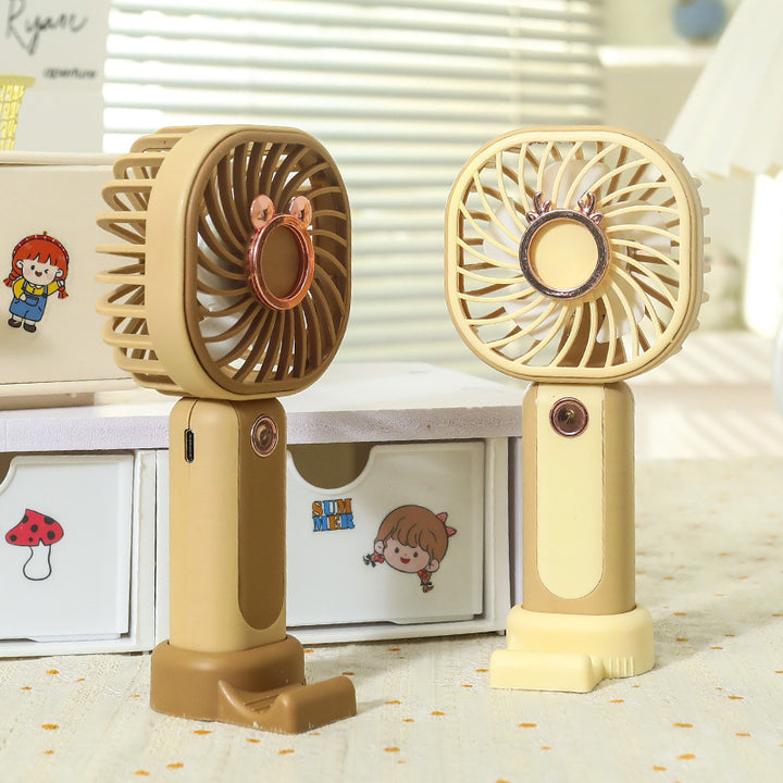 Ladies portable USB hand fan with ergonomic design and integrated LED lighting Stornfield
