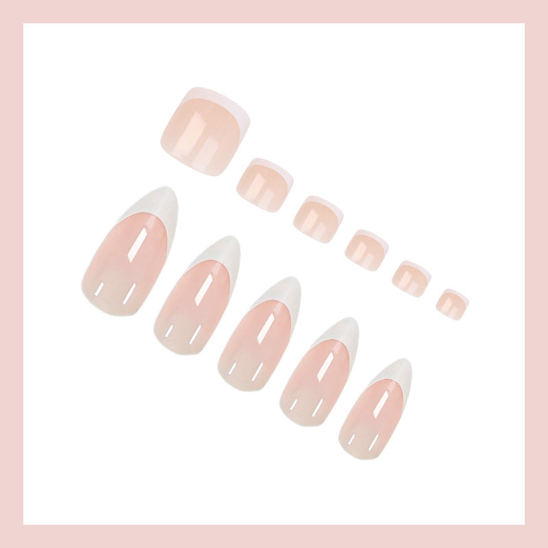 Artificial nail set with elegantly designed French manicure Stornfield