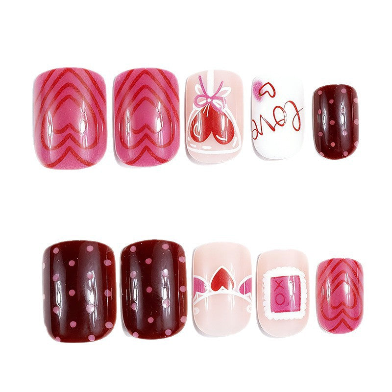 Romantic Heart Pattern Nail Art Stornfield