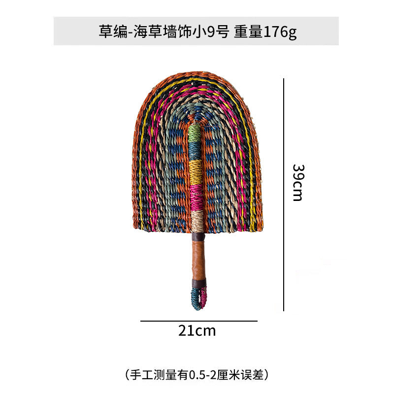 Ladies hand-woven fan made of natural material Stornfield