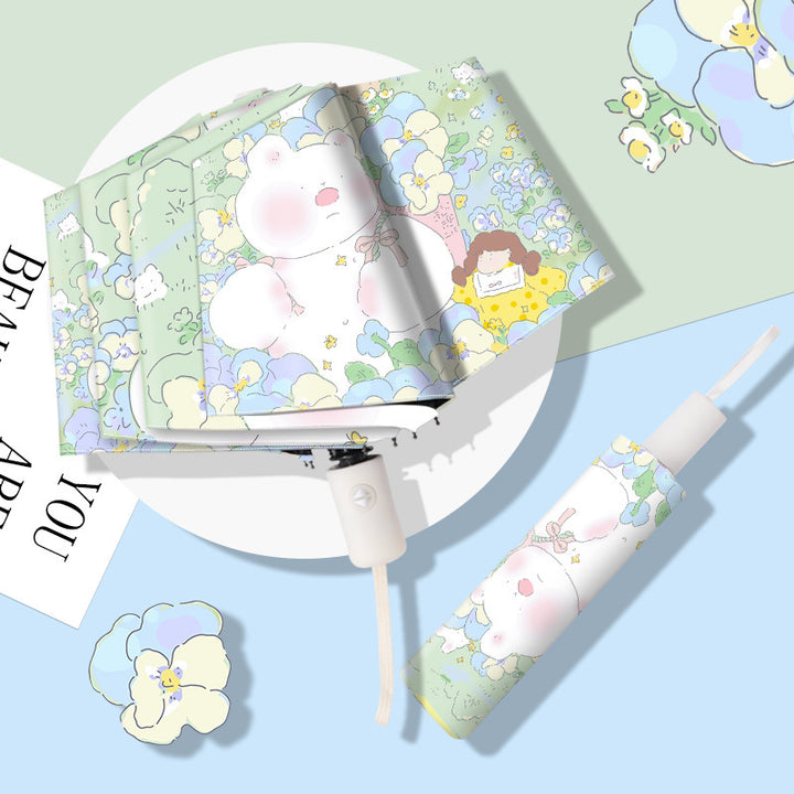 Women's Designer Umbrella with Playful Floral Pattern Stornfield