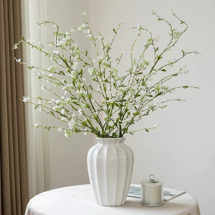Elegant Pleated Ceramic Flower Vase Stornfeild