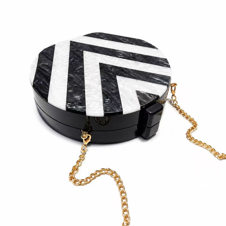 Artistic Round Acrylic Clutch
