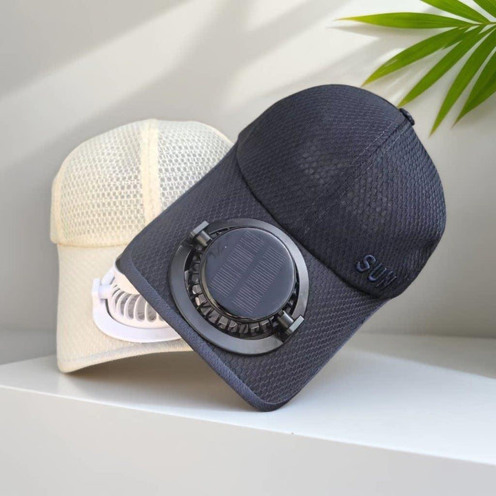 Ventilated baseball cap with detachable rechargeable fan Stornfield