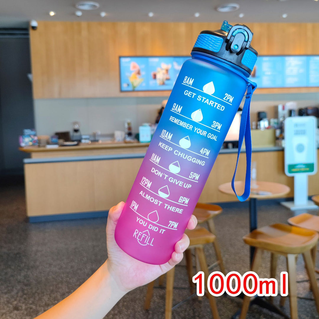 Ladies motivating water bottle with time markings Stornfield