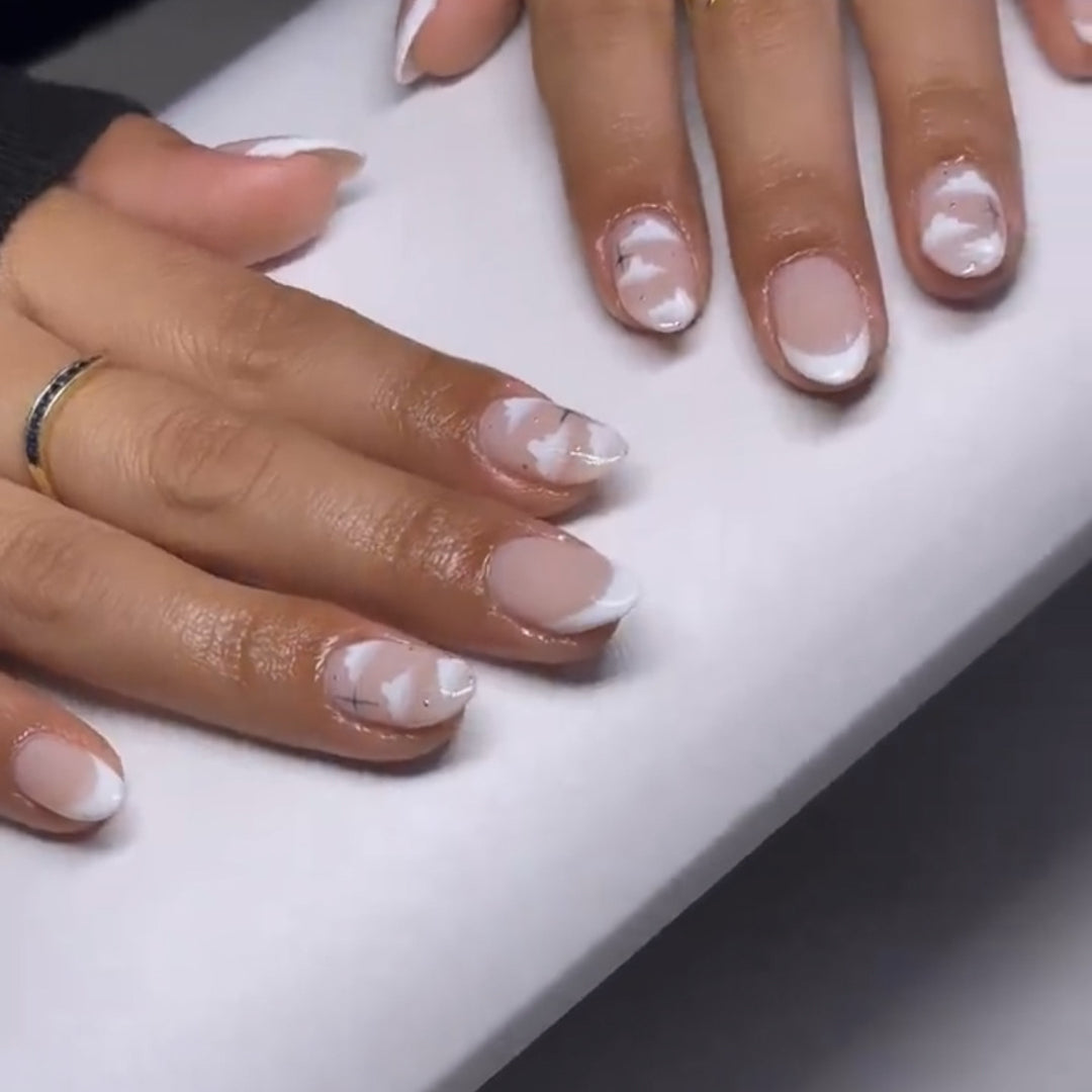 Elegant Marble-Inspired Press-On Nails Stornfield