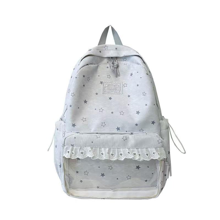 Star-Patterned Casual School Backpack Stornfield
