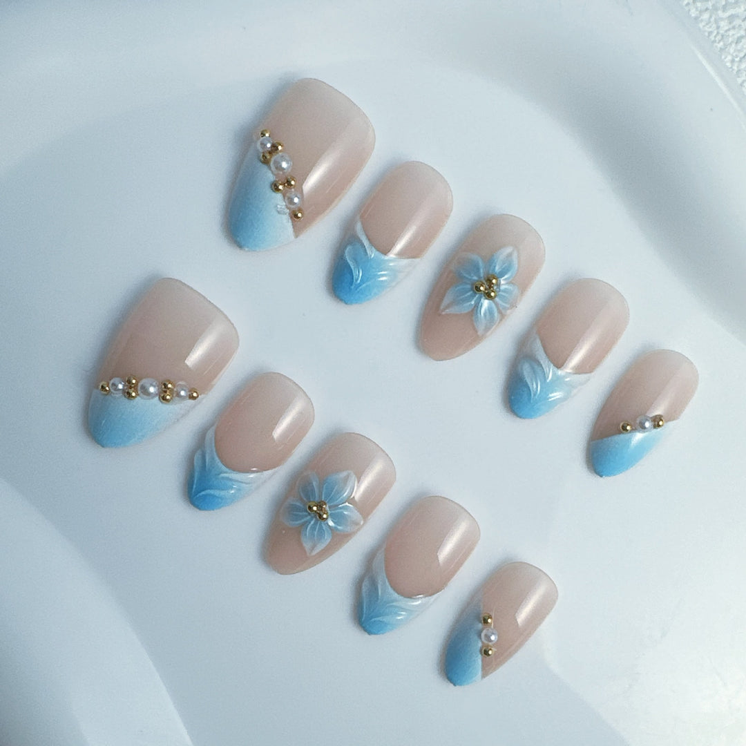 Elegant artificial nails with floral accents Stornfield