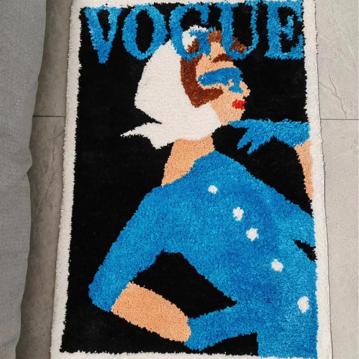 Vogue-Inspired Artistic Plush Area Rug