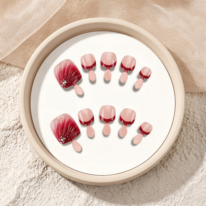 Artistic Nail Design Set with Decorative Floral Elements Stornfield