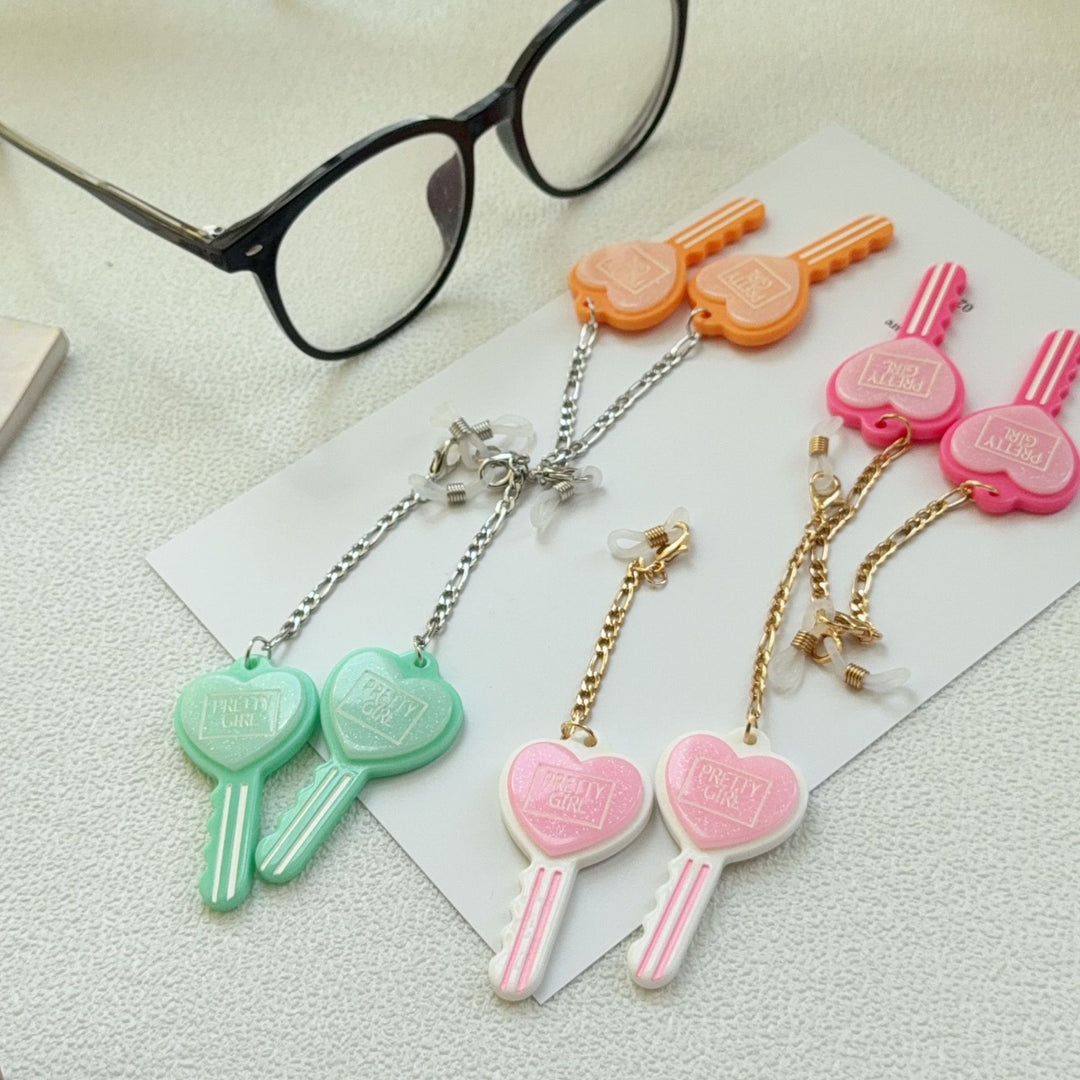 Heart-Shaped Key Dangle Earrings Stornfield